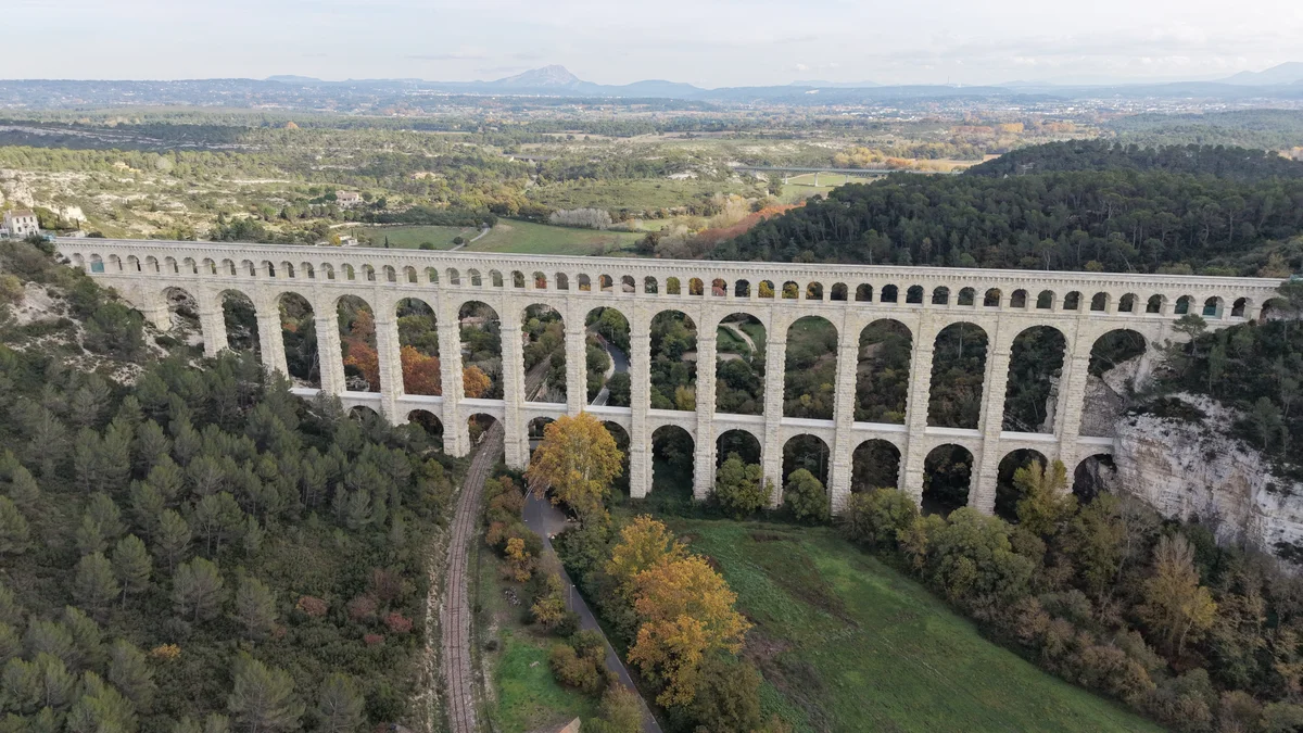 Aqueduc de Roquefavour vu du ciel