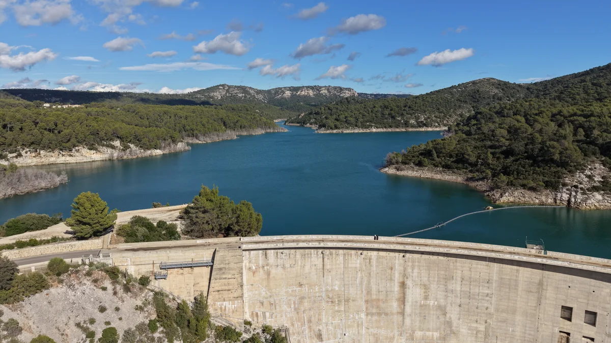Barrage de Bimont vu du ciel