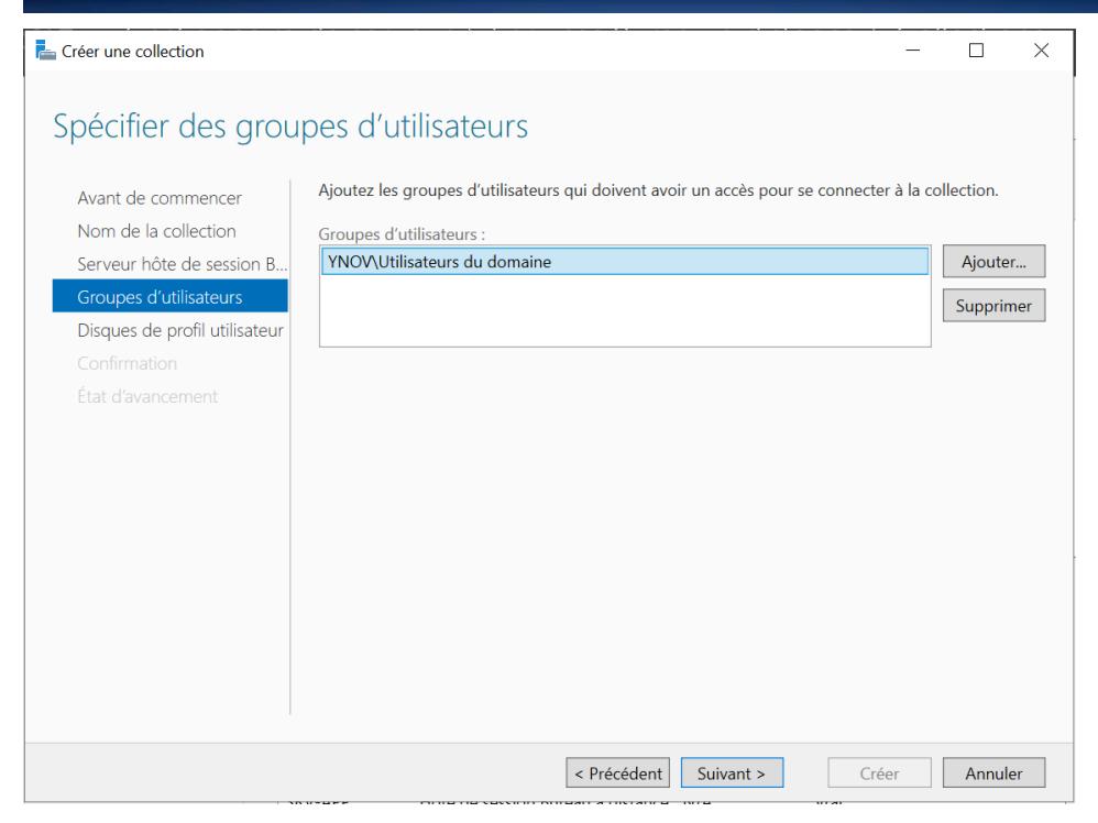 Groupes utilisateurs