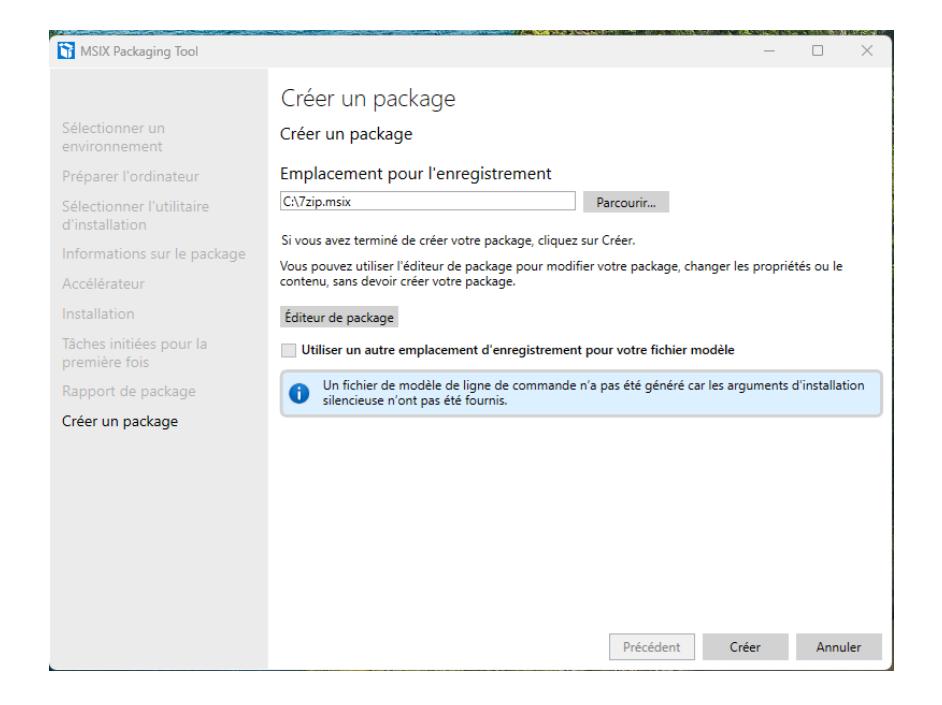 Création du fichier MSIX
