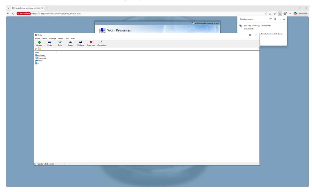 Connexion RemoteApp active