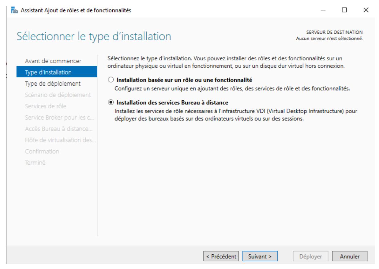 Installation services Bureau à distance