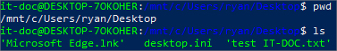 Accès aux fichiers Windows depuis WSL